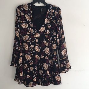Black floral dress